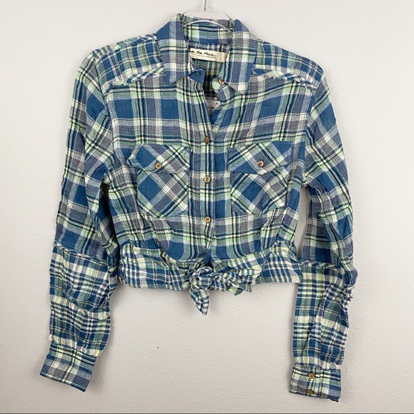 Free People • First Bloom Plaid Top - Picture 3 of 10